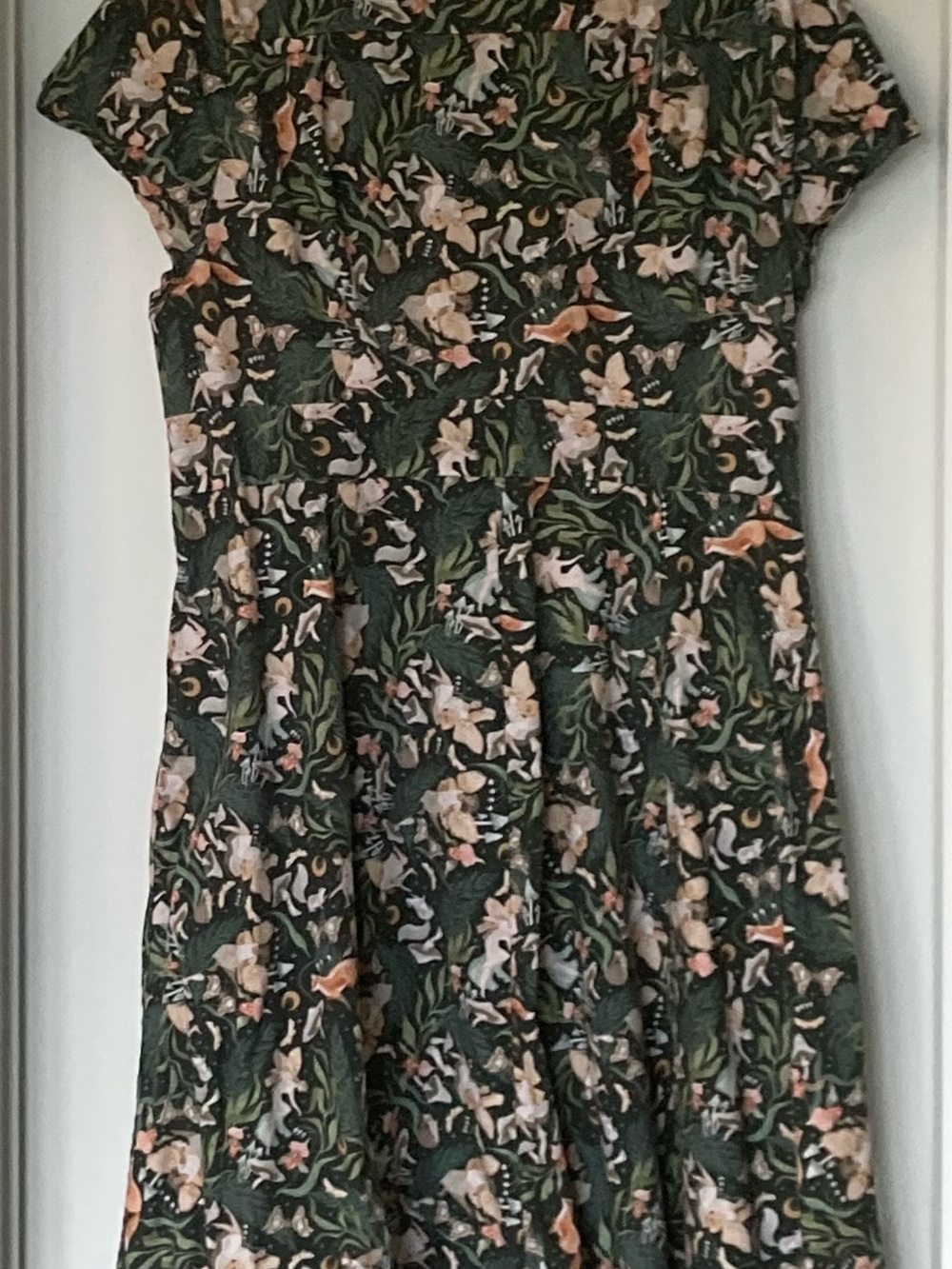 Cherry Velvet “Marie” Dress in Limited Edition Forest Fairy Print
